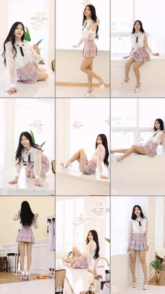 Lookbook, Checkered Mini Skirt, Rendezvous, Yeonji, Pocket Girls, 연지, 포켓걸스, Lookbook Shoot - #00086