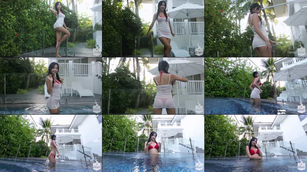 Red Bikini Pool Dance, Habin, Pocket Girls, 하빈, 포켓걸스 - #00330