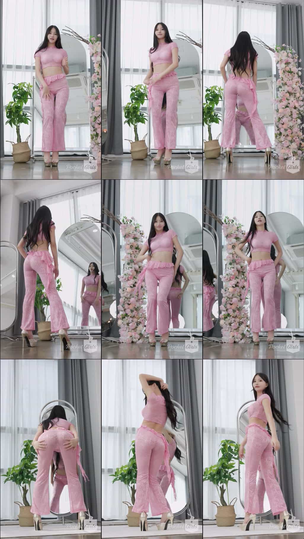 Pink Dancer Pants Dance Compilation, Yeonji, Pocket Girls, 연지, 포켓걸스 - #00283