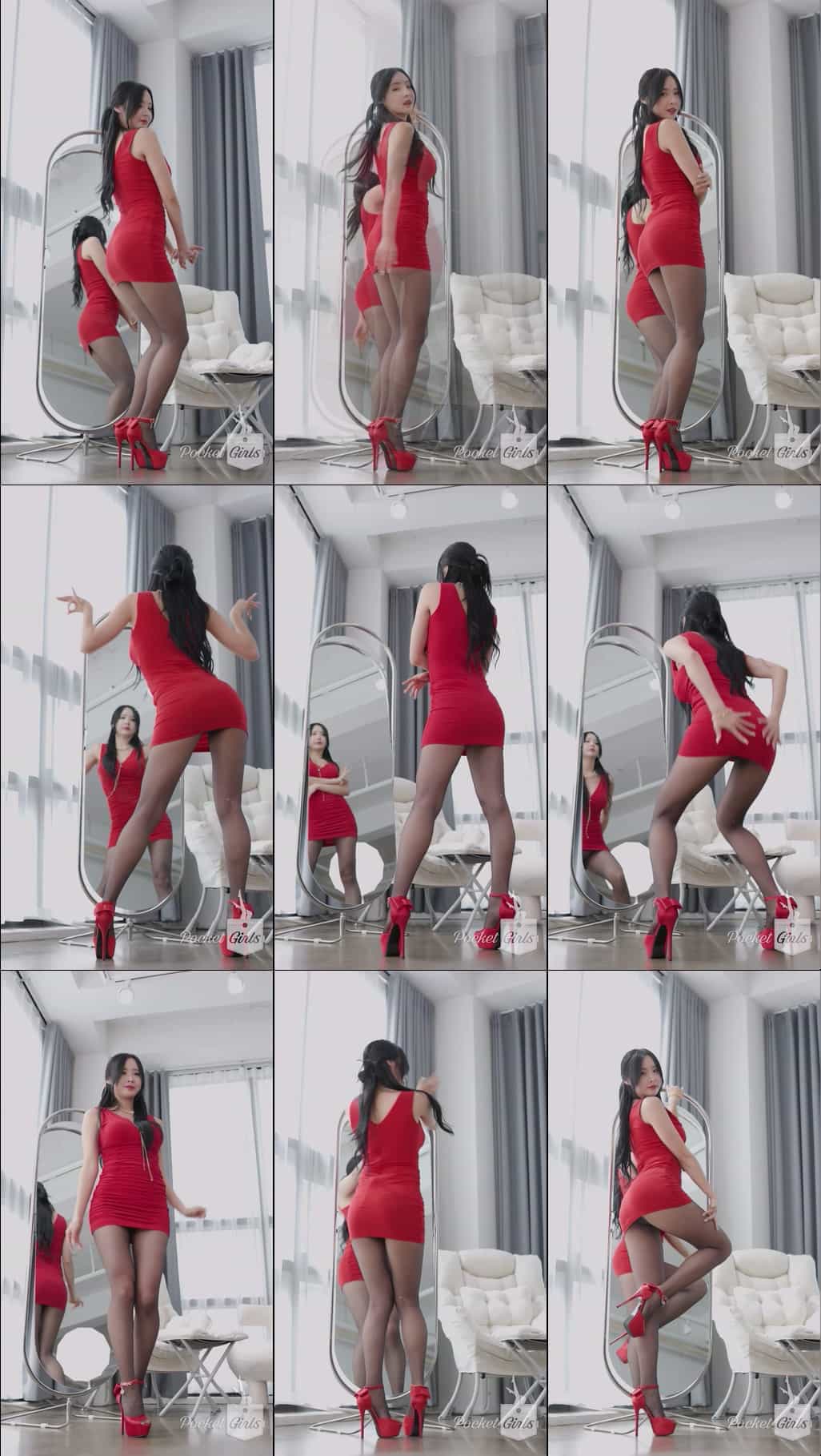 Red Dress Dance Compilation, Habin, Pocket Girls, 하빈, 포켓걸스 - #00281