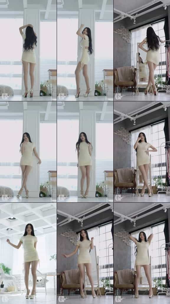 Light-Yellow Minidress Try-On, Yeonji, Pocket Girls, 연지, 포켓걸스, Metallic - #00191