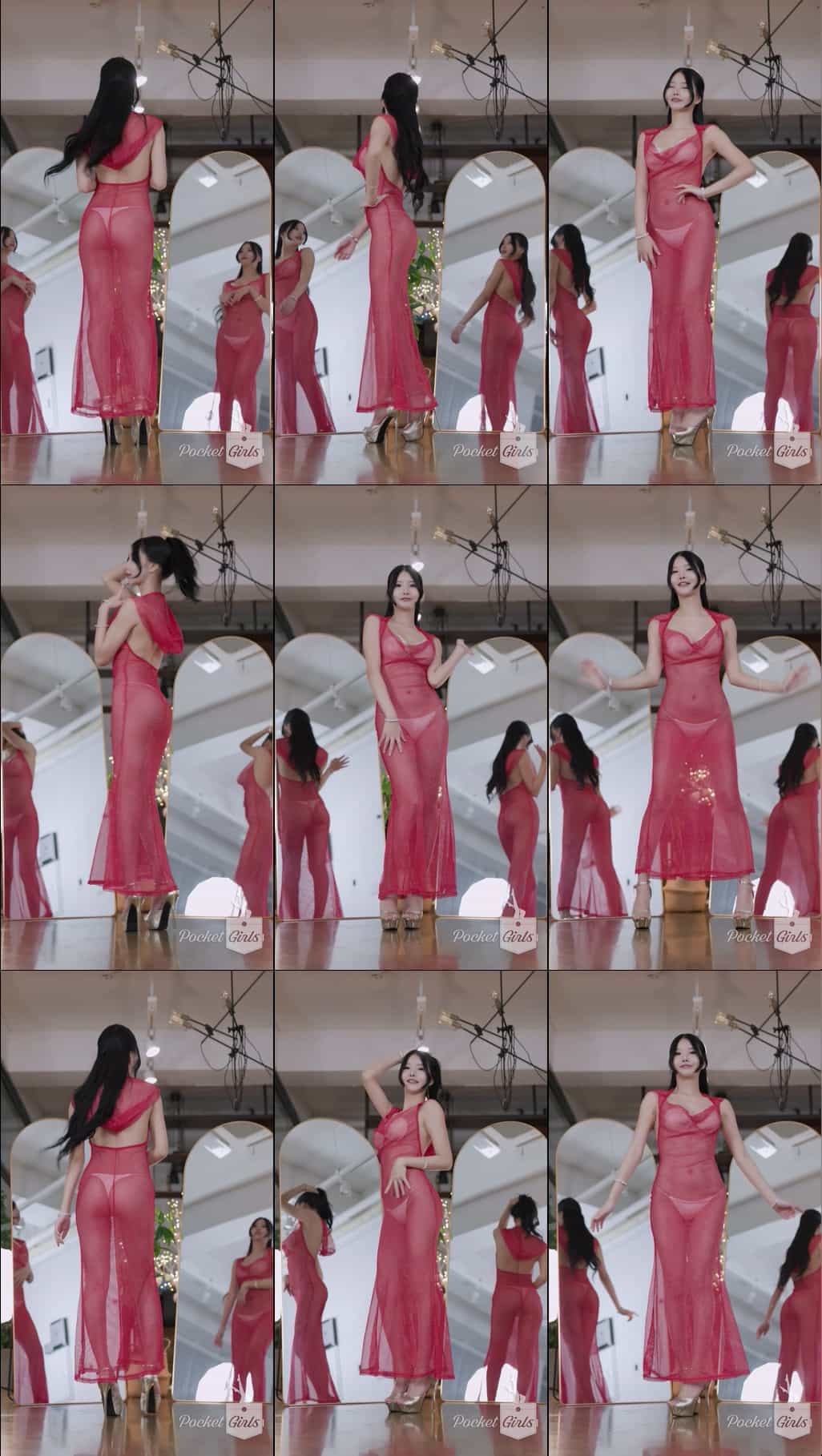 Mystical Allure in Red Lace Cape, Yeonji, Pocket Girls, 연지, 포켓걸스 - #00374