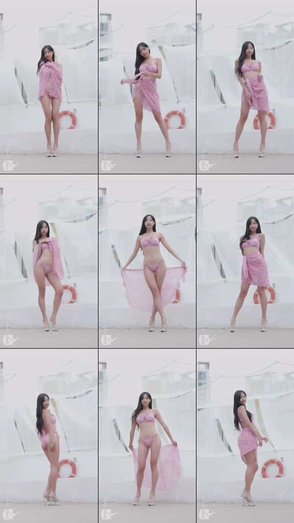 At a Rooftop Pool, Habin, Pocket Girls, 하빈, 포켓걸스, My Skin's on Fire - #00209