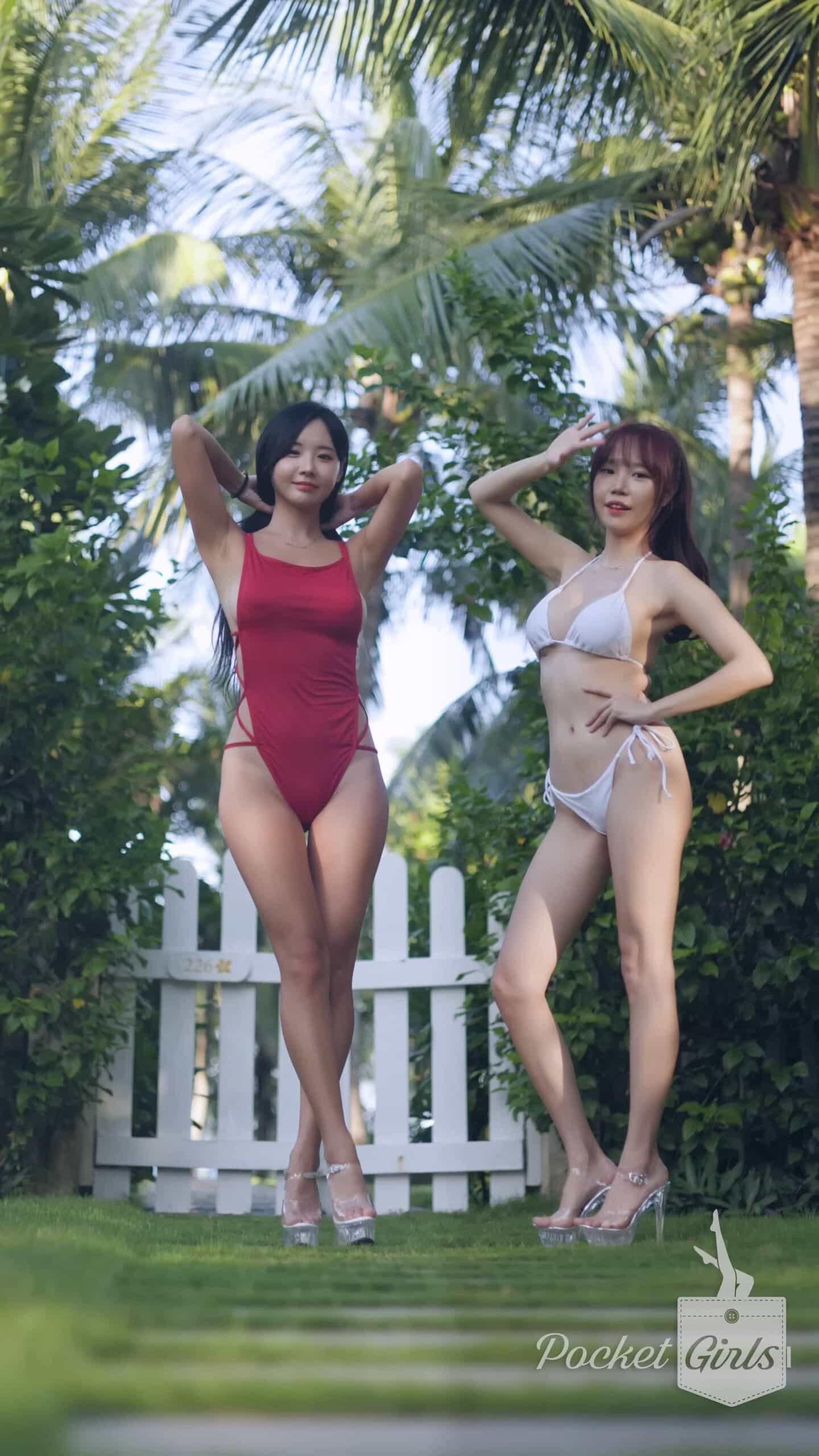 Bikini Dance at Ocean View Garden, Habin & Minchae, Pocket Girls, 하빈 & 민채, 포켓걸스 - #00329