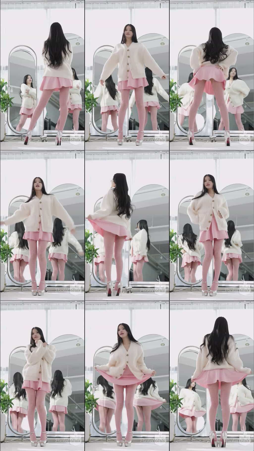 Pink Body Stocking Dance, Yeonji, Pocket Girls, 연지, 포켓걸스 - #00263