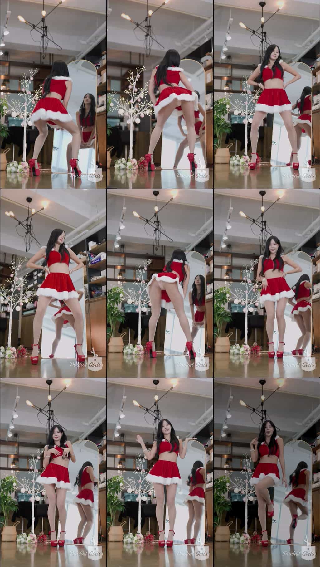 Enchanting Santa Girl Dance, Habin, Pocket Girls, 하빈, 포켓걸스 - #00355