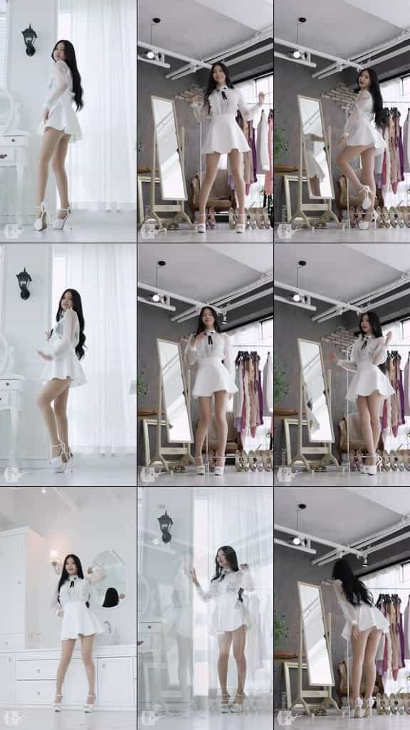 White Blouse and Skirt Try-On, Yeonji, Pocket Girls, 연지, 포켓걸스, Gimme Something - #00192