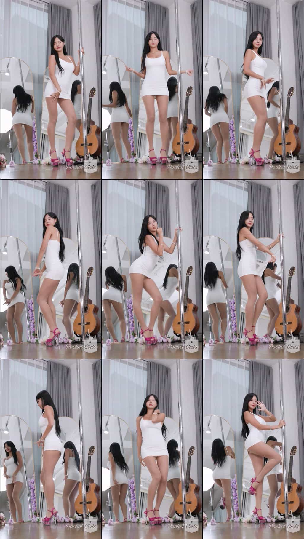 Dance in a White Mini Dress, Pocket Girls, 하빈, 포켓걸스, Free Your Mind - #00324