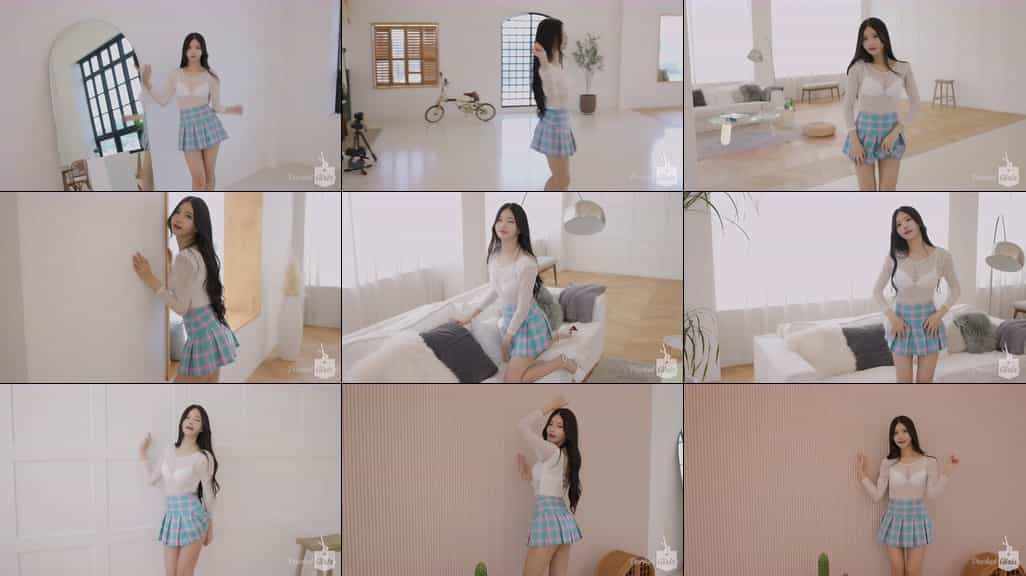 Skyblue Checkered Skirt Try-On, Yeonji, Pocket Girls, 연지, 포켓걸스, Yeah You - #00193