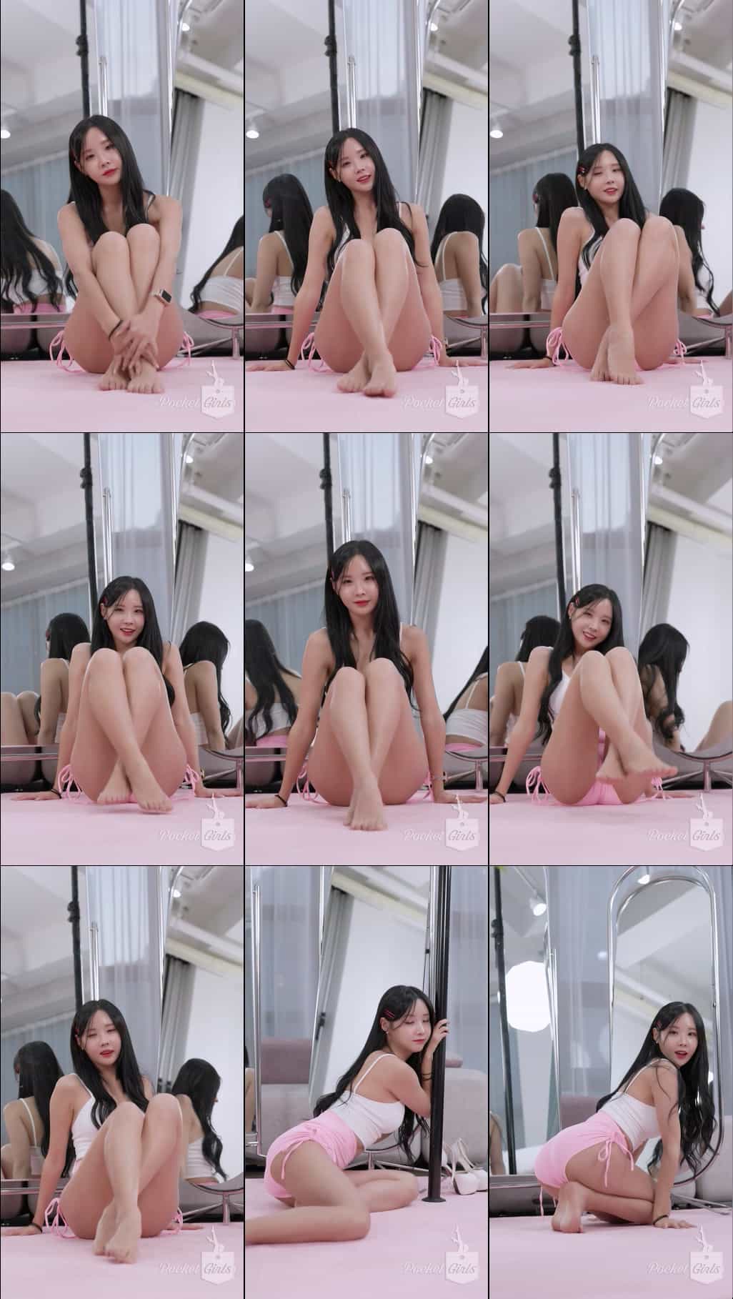 Pink Yoga Shorts Dance Pt.2, Habin, Pocket Girls, 하빈, 포켓걸스 - #00406
