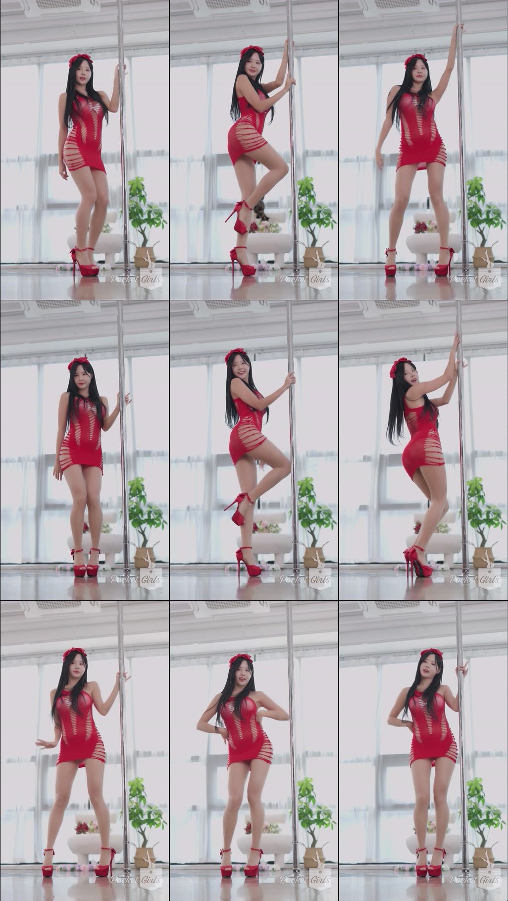Red Body Hugging Dance, Habin, Part.3d - #1165