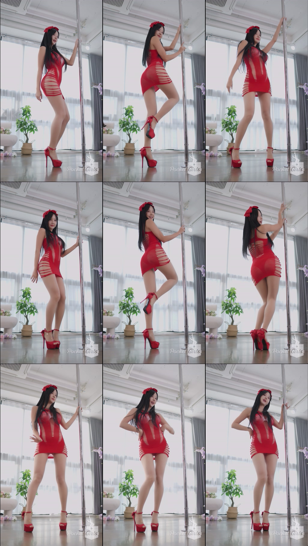 Red Body Hugging Dance, Habin, Part.3f - #1167