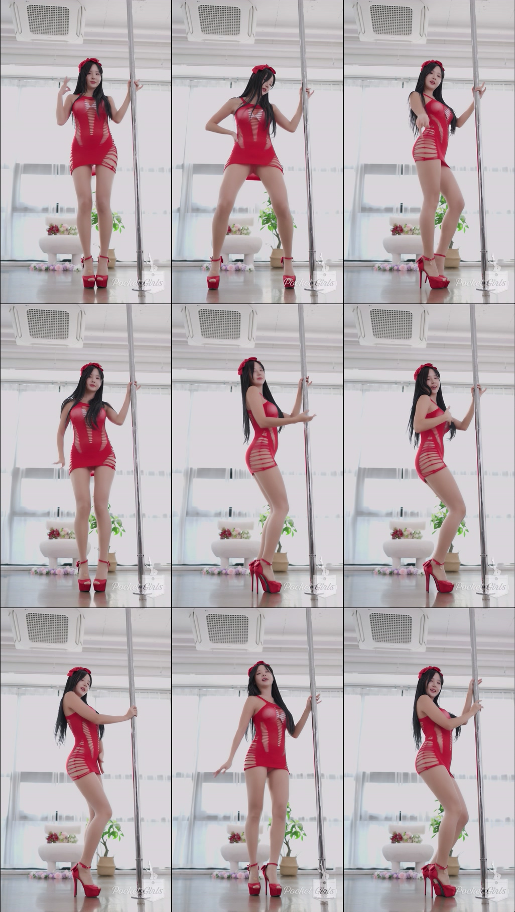Red Body Hugging Dance, Habin, Part.2b - #1157