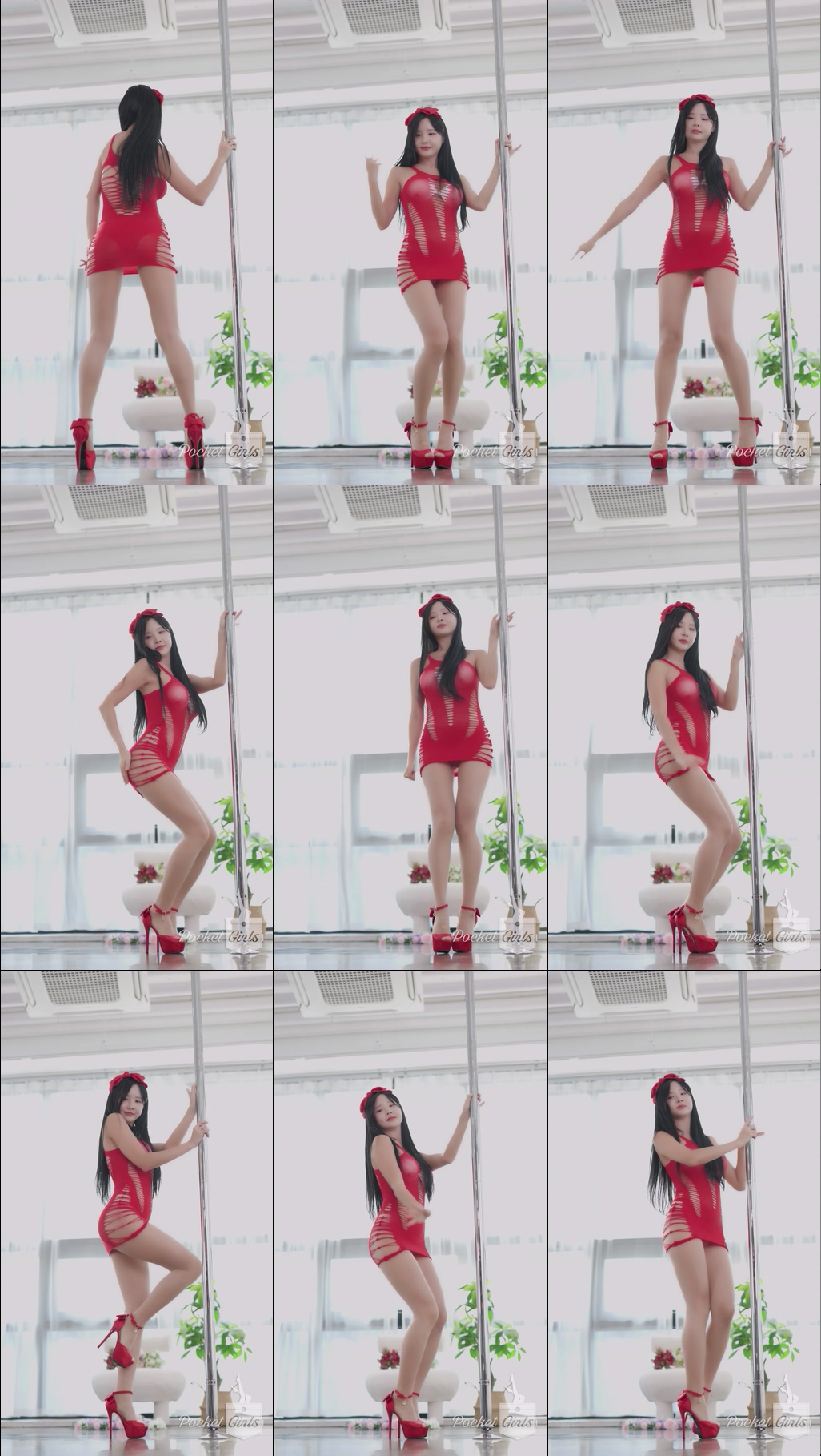 Red Body Hugging Dance, Habin, Part.2c - #1158