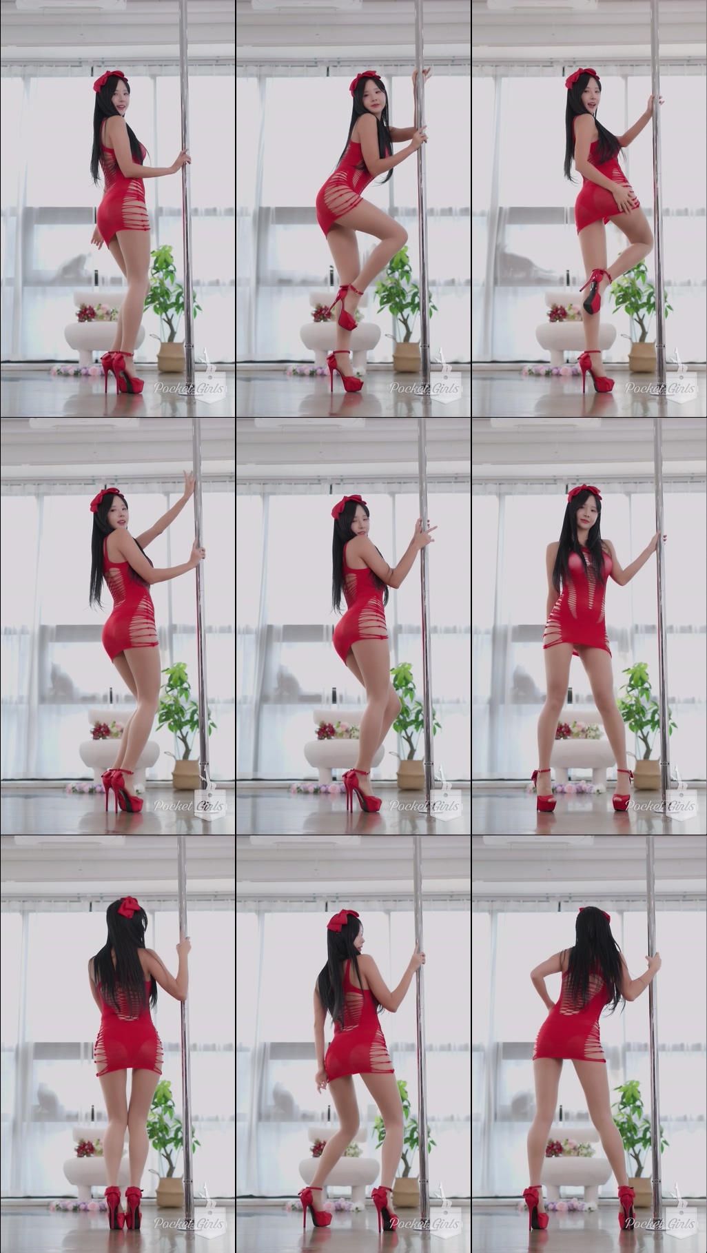 Red Body Hugging Dance, Habin, Part.3a - #1162