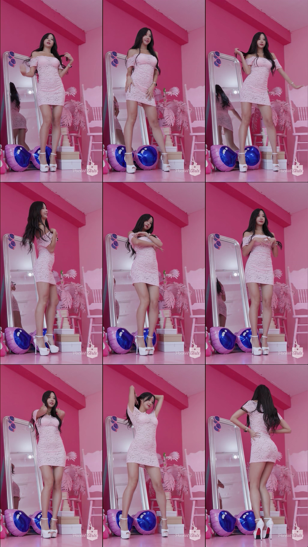 Pink Lace Dress Dance, Habin, Part.1a - #1218