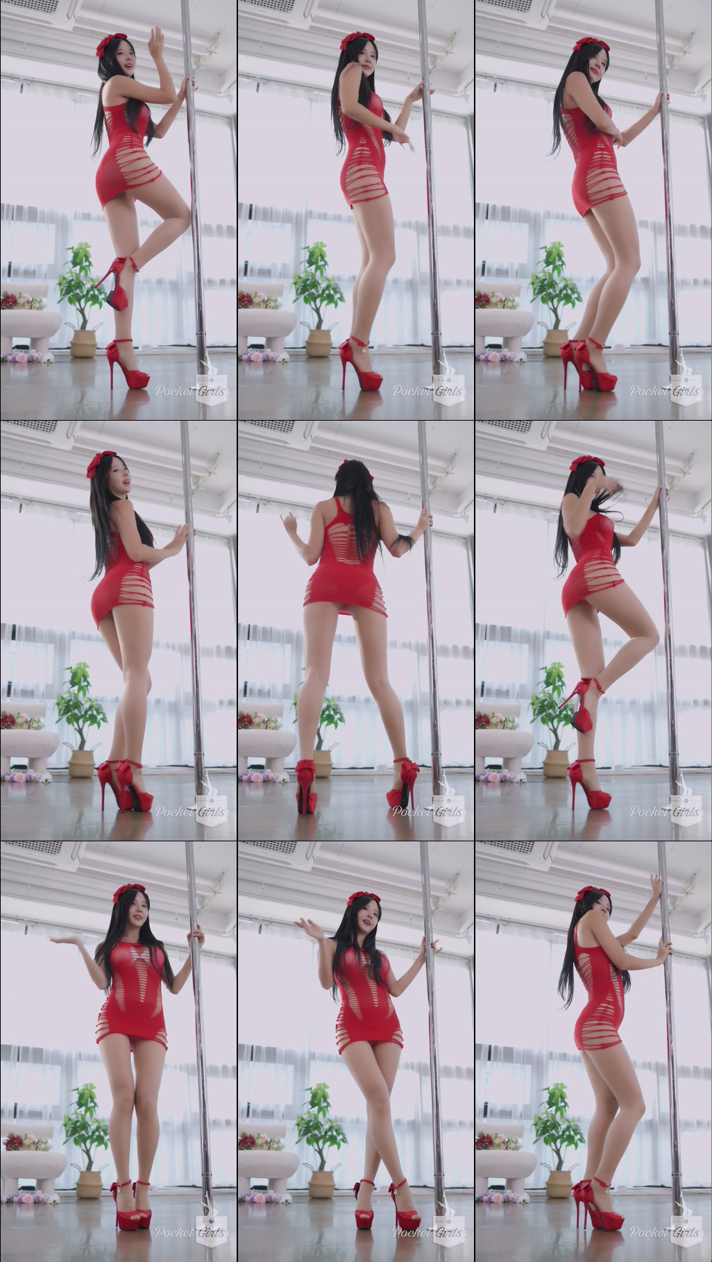 Red Body Hugging Dance, Habin, Part.1c - #1155
