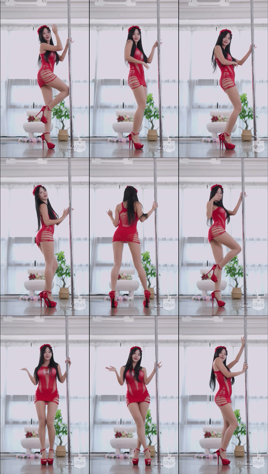 Red Body Hugging Dance, Habin, Part.1a - #1153