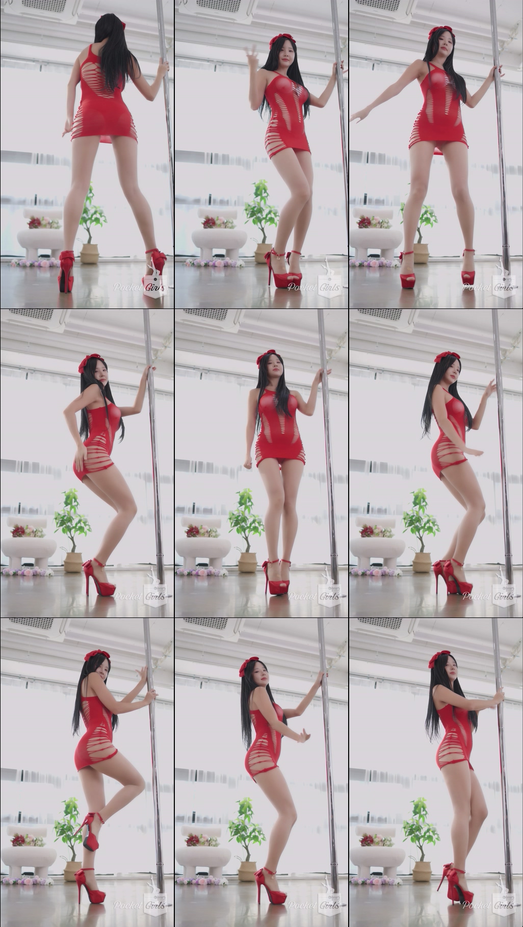 Red Body Hugging Dance, Habin, Part.2e - #1160