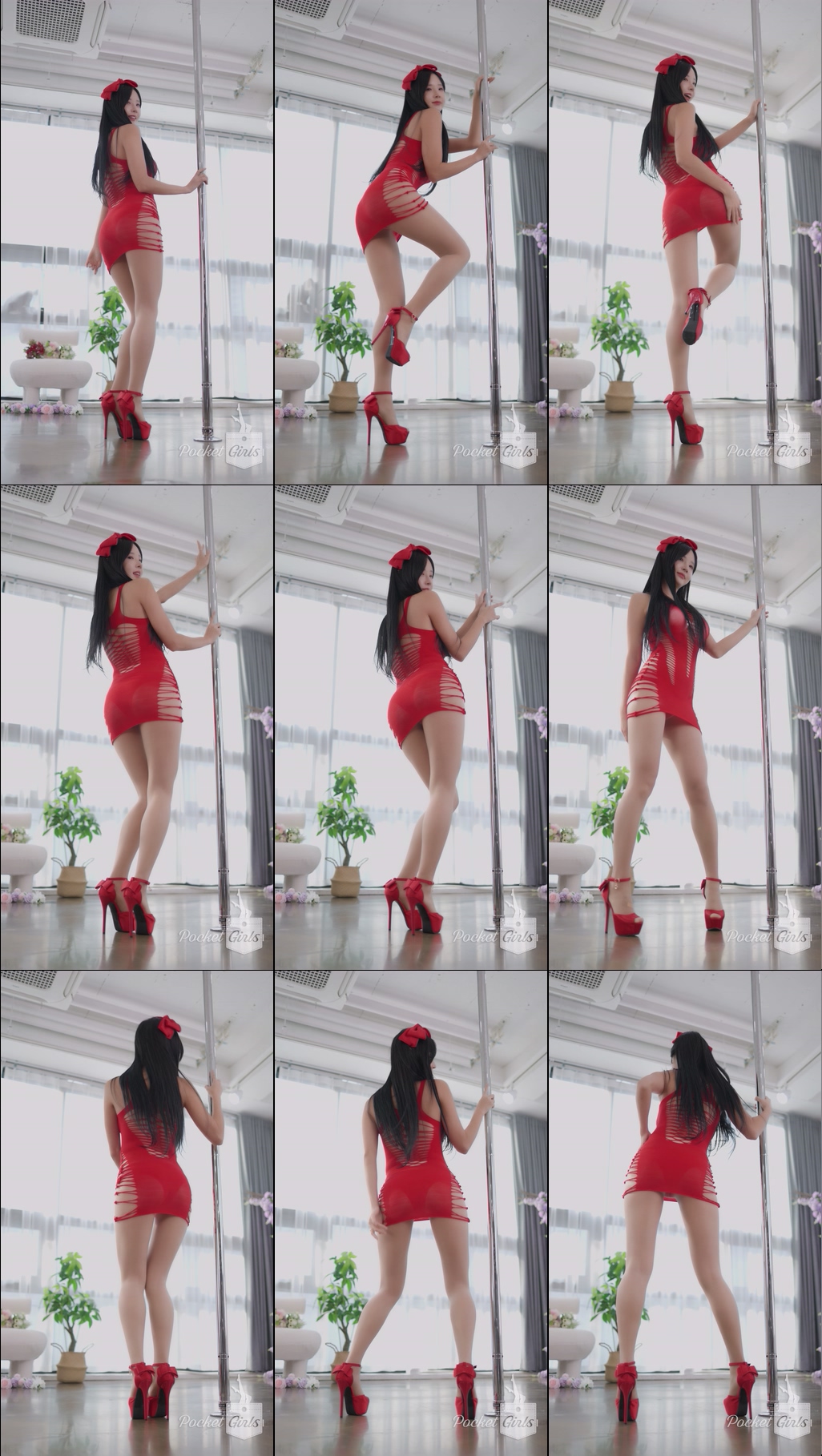 Red Body Hugging Dance, Habin, Part.3e - #1166