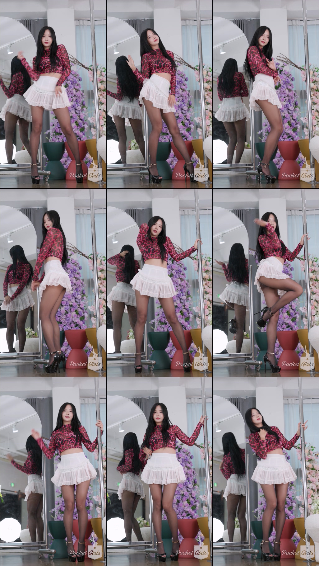 Pink Leopard Crop Top, Habin, Part.1d - #0912