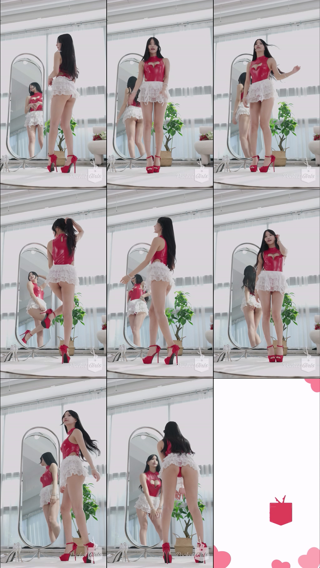 Red Bodysuit, Yeonji, Pocket Girls, 연지, 포켓걸스 - #00419