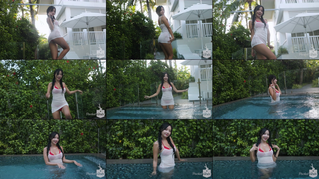 Red Bikini Pool Dance, Habin, Part.1 - #1005