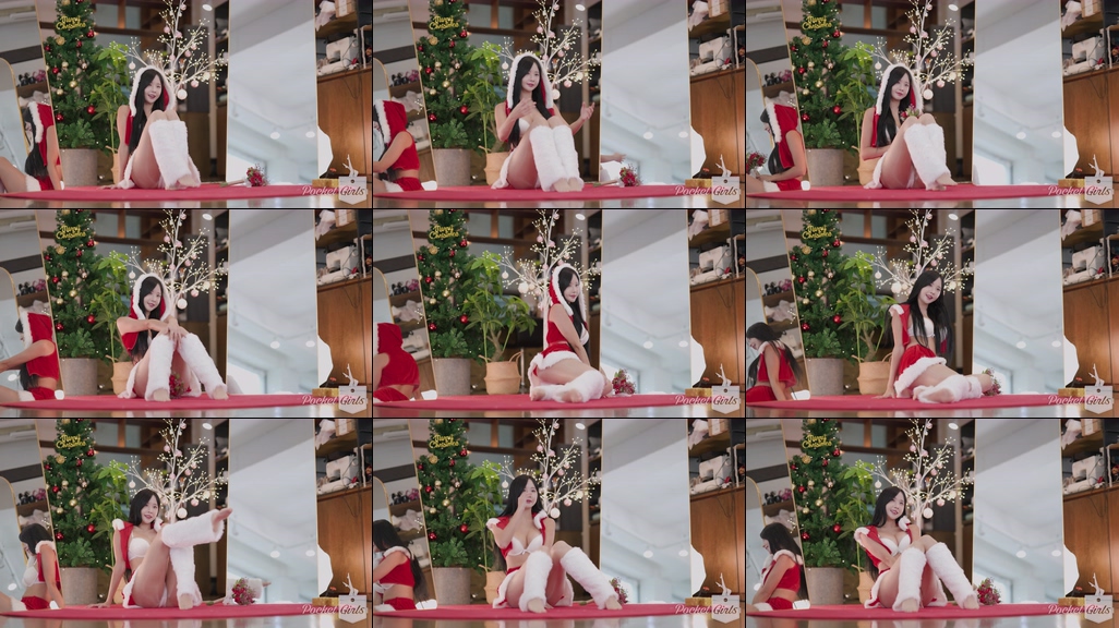 Enchanting Santa Girl on Crimson Carpet, Habin, Part.1 - #1099