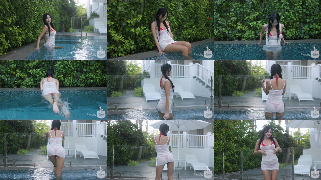 Red Bikini Pool Dance, Habin, Part.2 - #1006