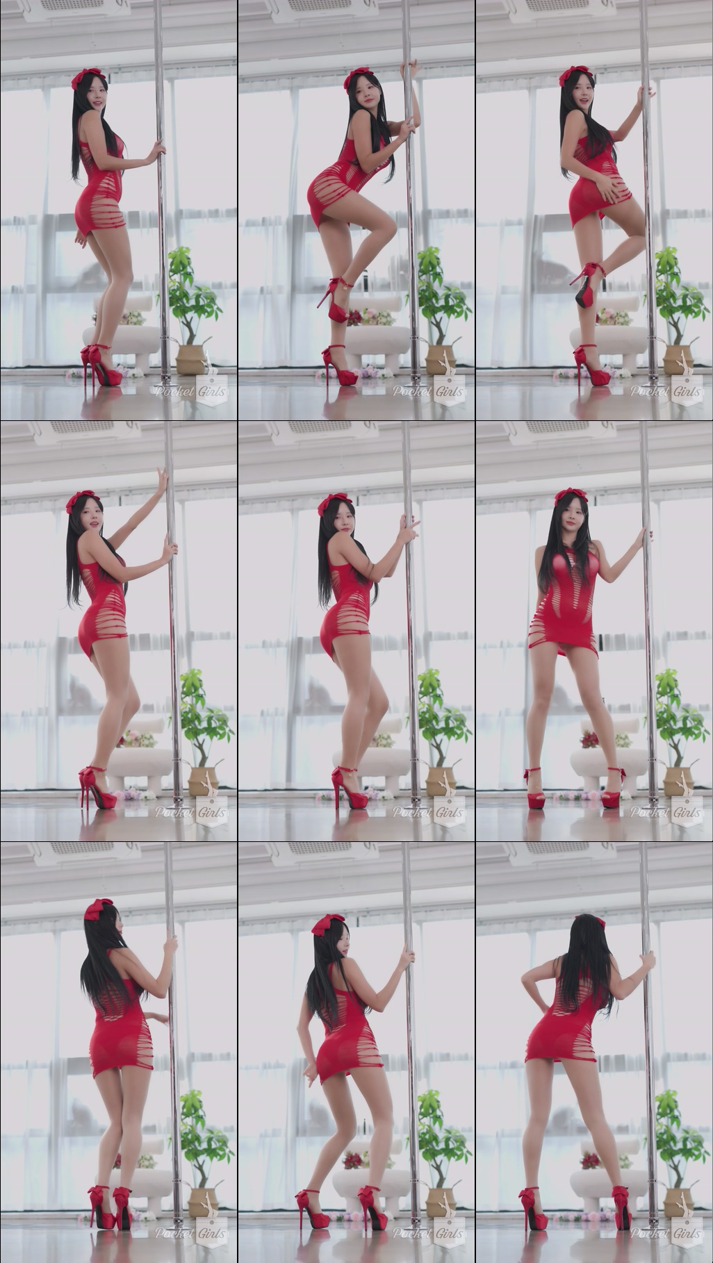 Red Body Hugging Dance, Habin, Part.3c - #1164