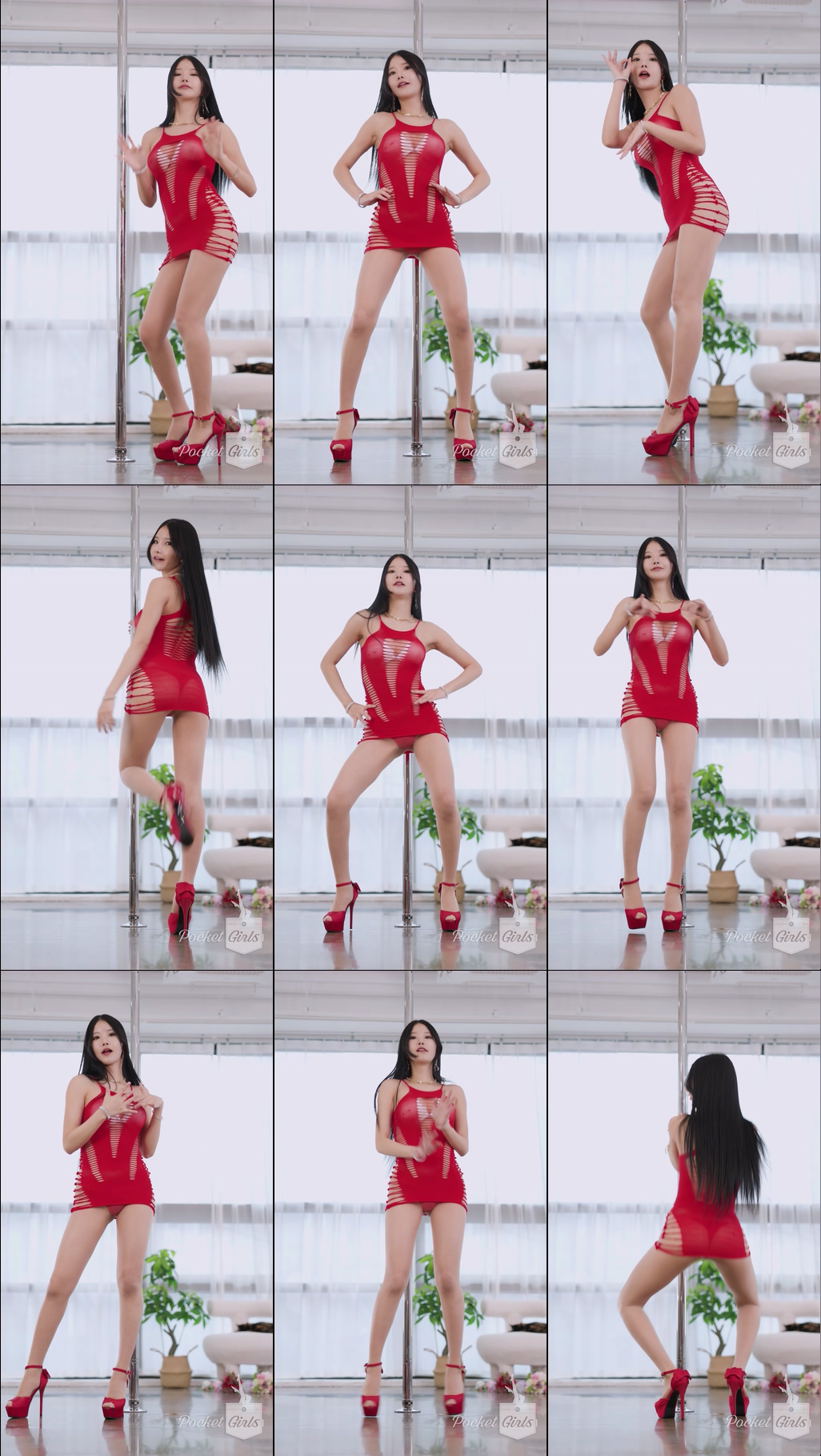 Mystical Allure in Red Body Hugging Dress, Yeonji - #1182+