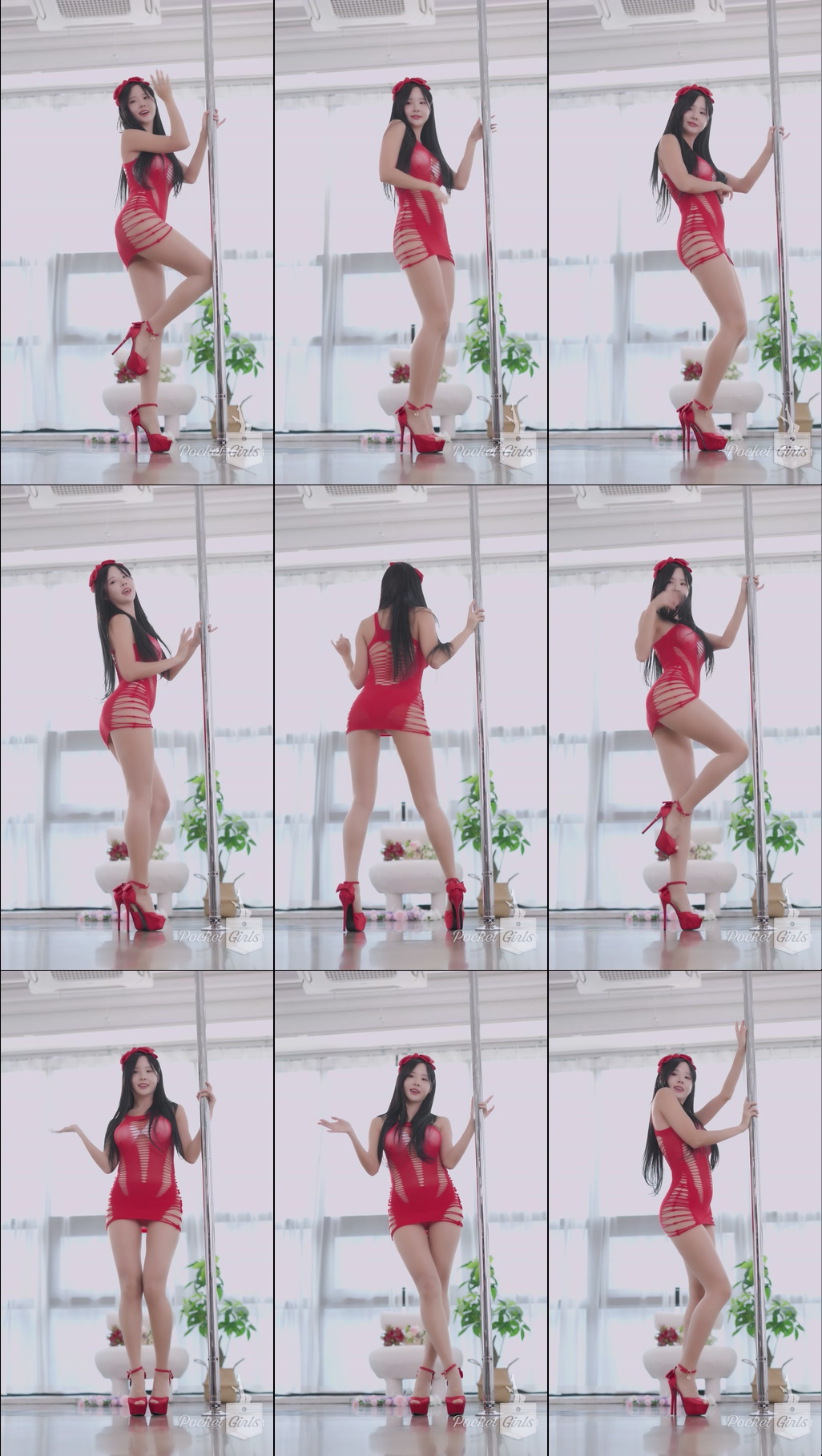 Red Body Hugging Dance, Habin, Part.1b - #1154
