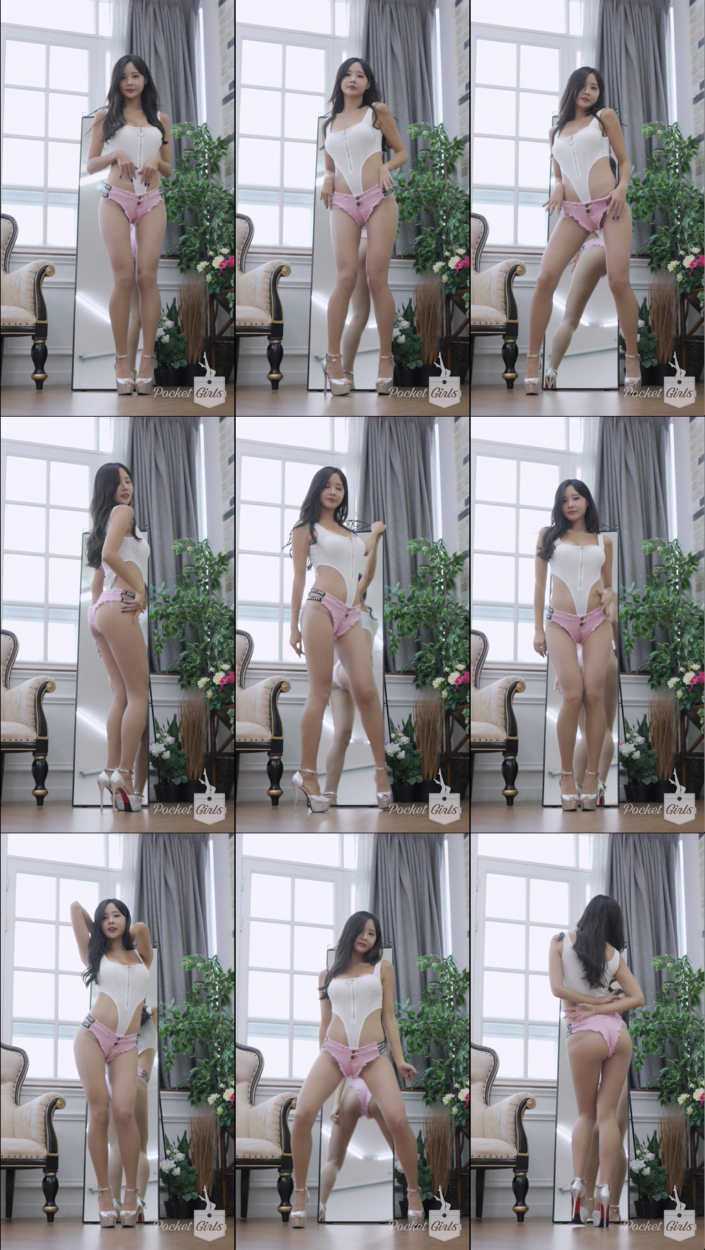 Pink Booty Shorts Dance, Habin, Part.1a - #1203